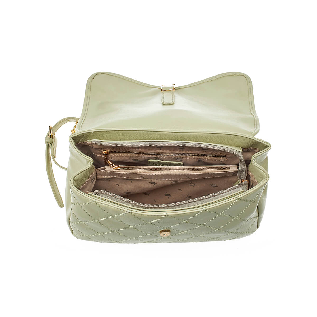 Verde Γυναικεία Τσάντα Ώμου 16-7233 Φυστικί