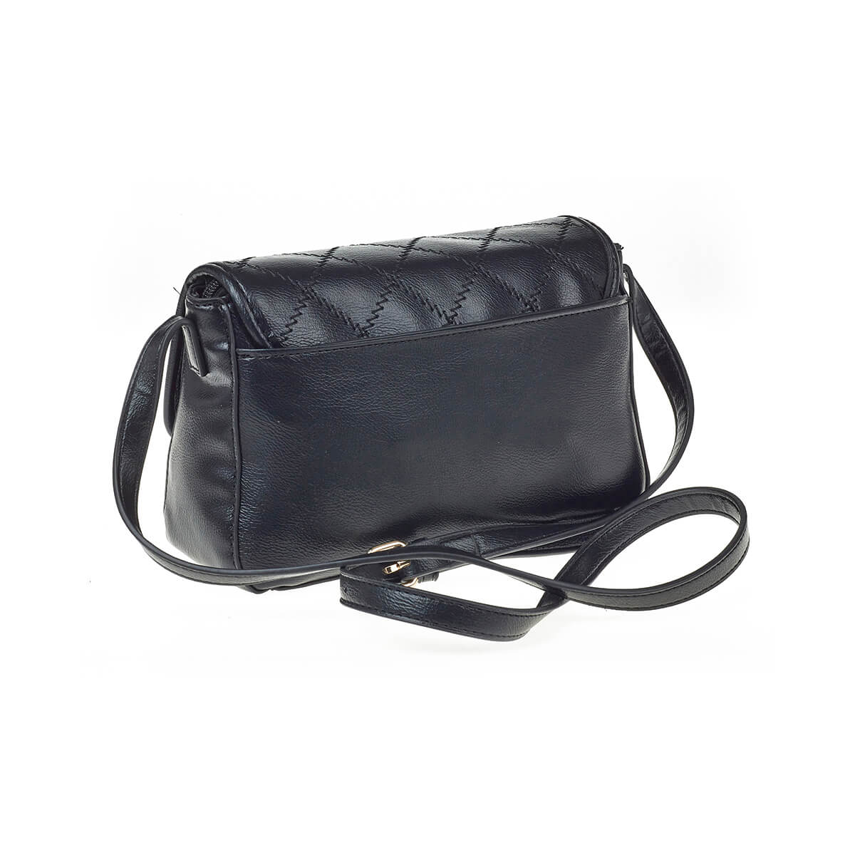 Verde Γυναικεία Τσάντα Χιαστί 16-7234 Μαύρο