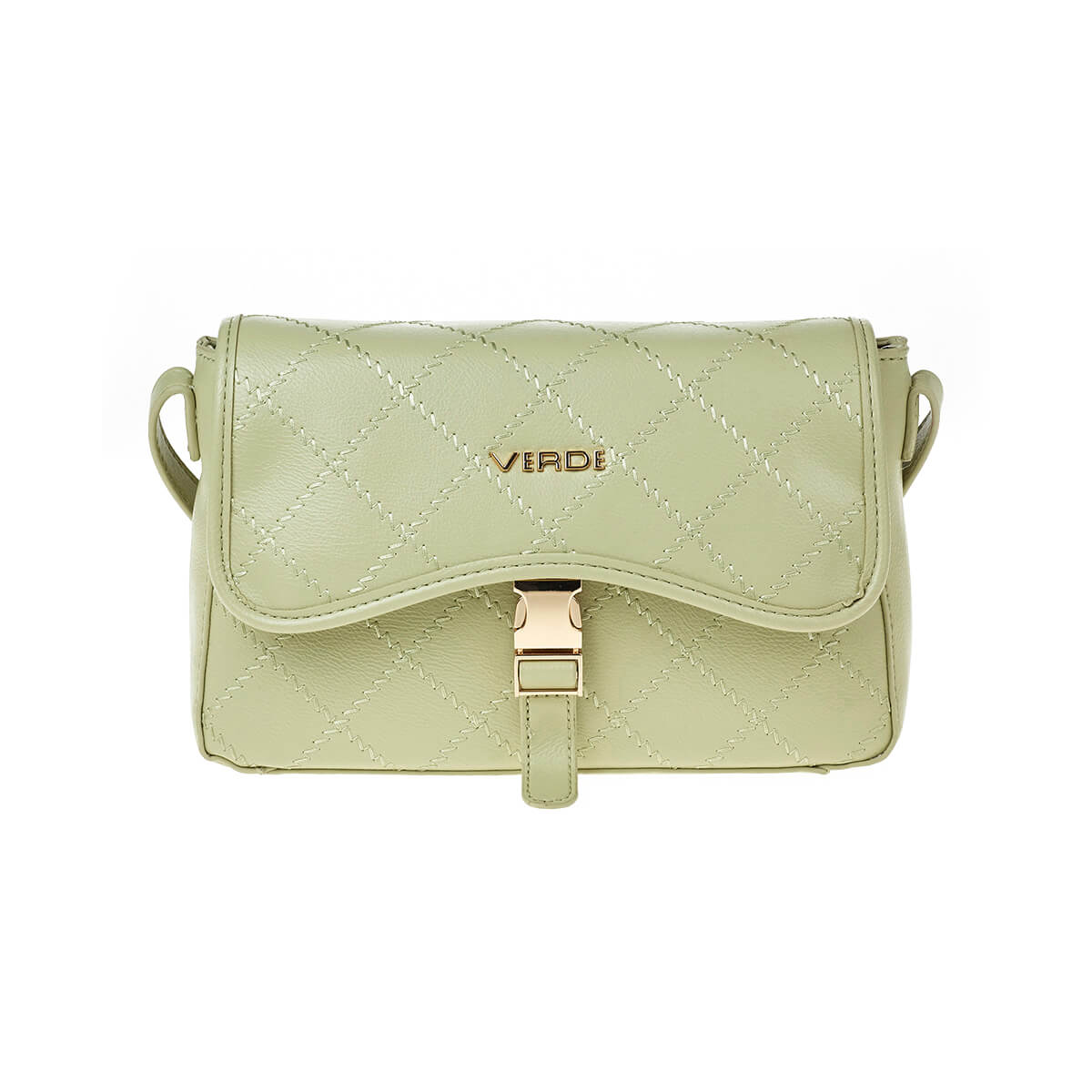 Verde Γυναικεία Τσάντα Χιαστί 16-7234 Φυστικί