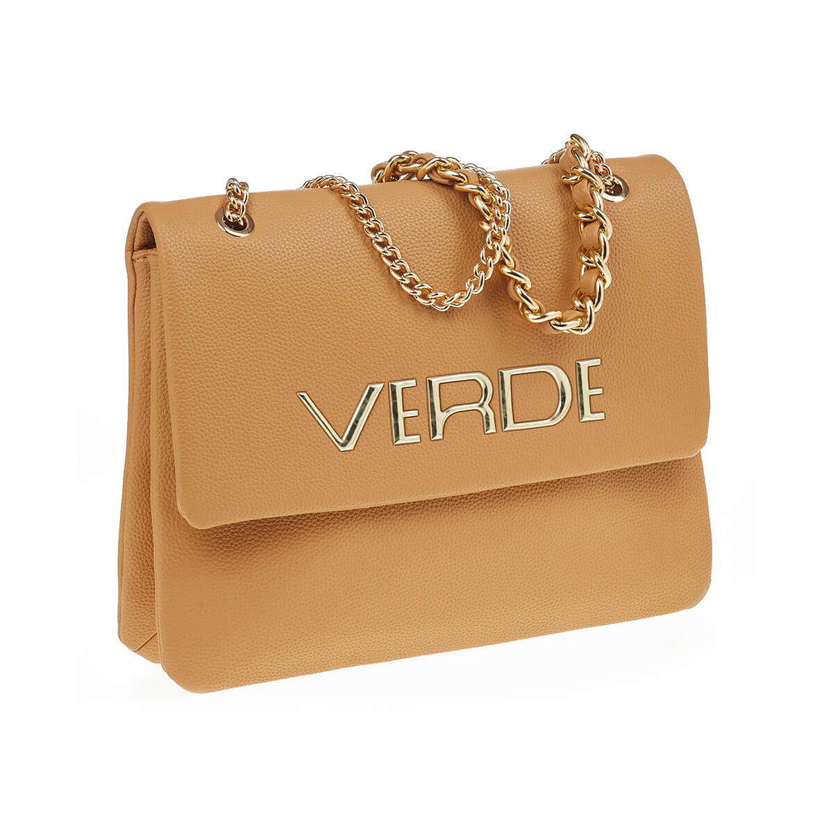 Verde Γυναικεία Τσάντα Ώμου 16-7243 Καμηλό