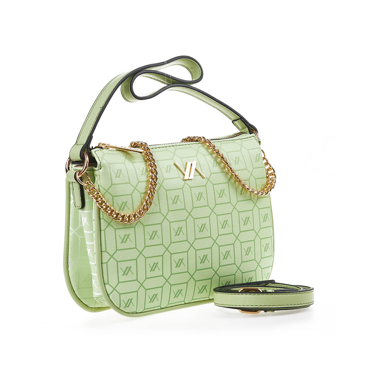 Verde Γυναικεία Τσάντα Χιαστί 16-7254 Λάιμ