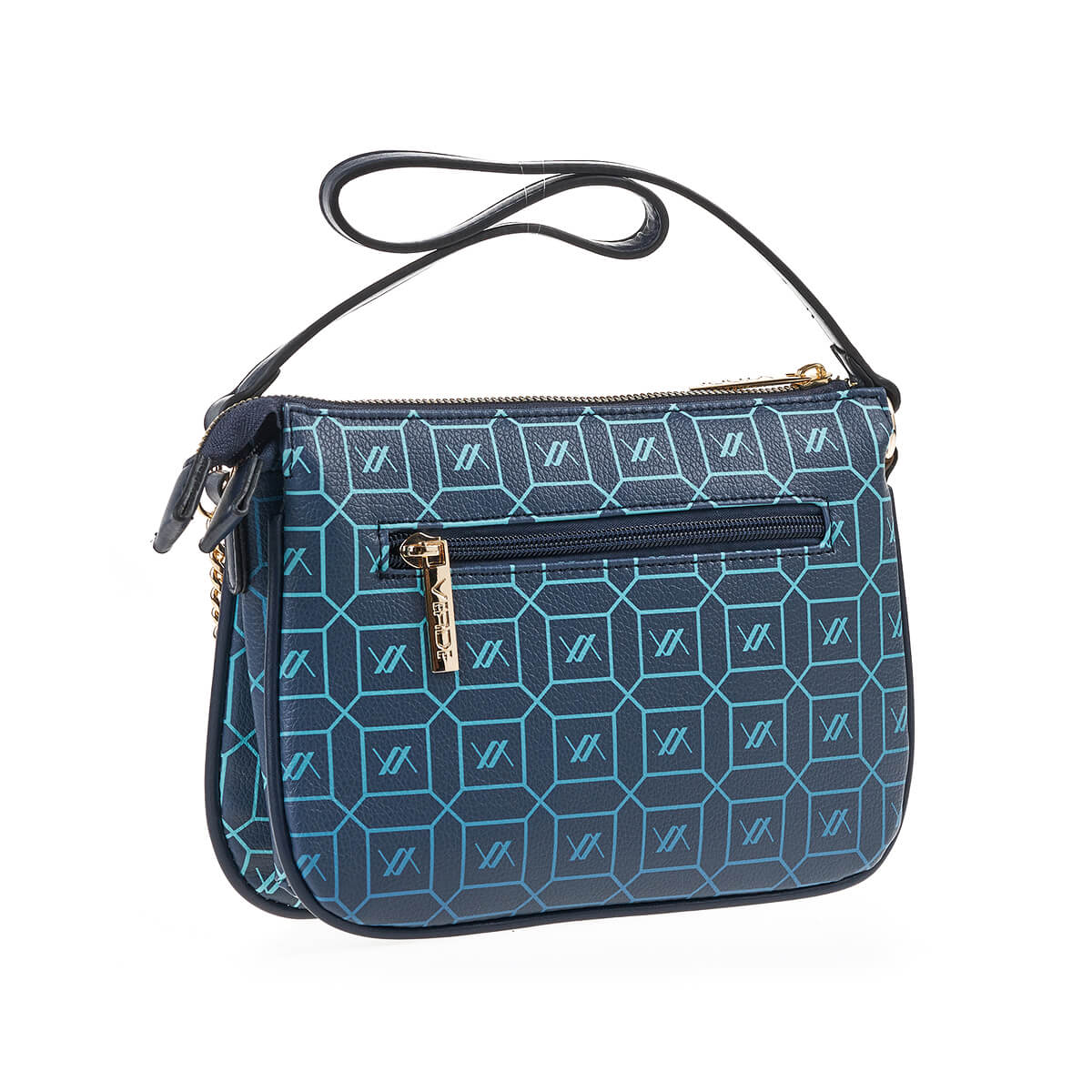 Verde Γυναικεία Τσάντα Χιαστί 16-7254 Μπλε