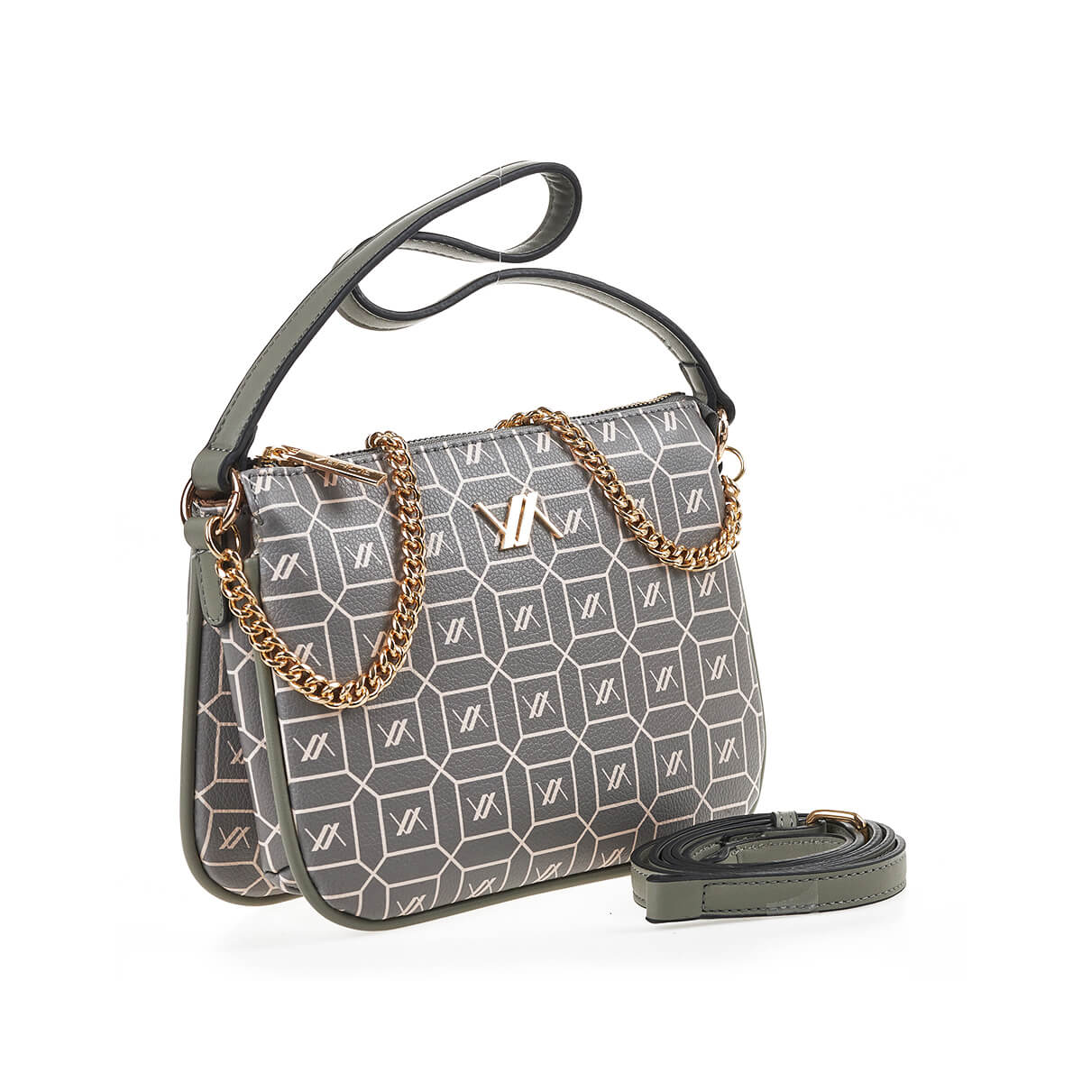 Verde Γυναικεία Τσάντα Χιαστί 16-7254 Πούρου