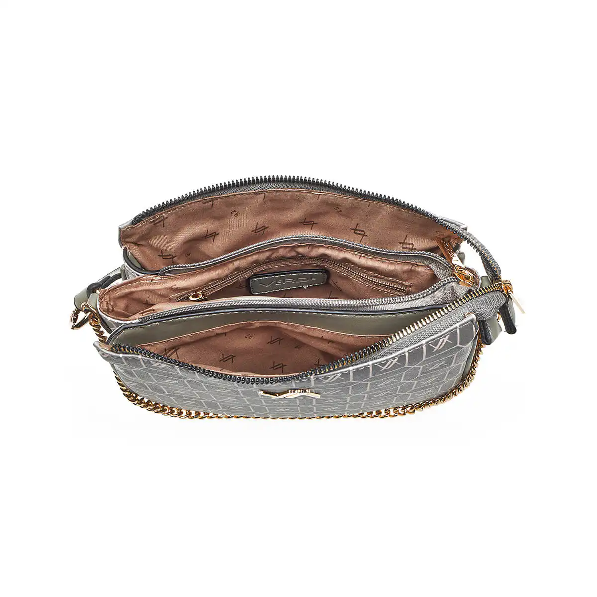 Verde Γυναικεία Τσάντα Χιαστί 16-7254 Πούρου