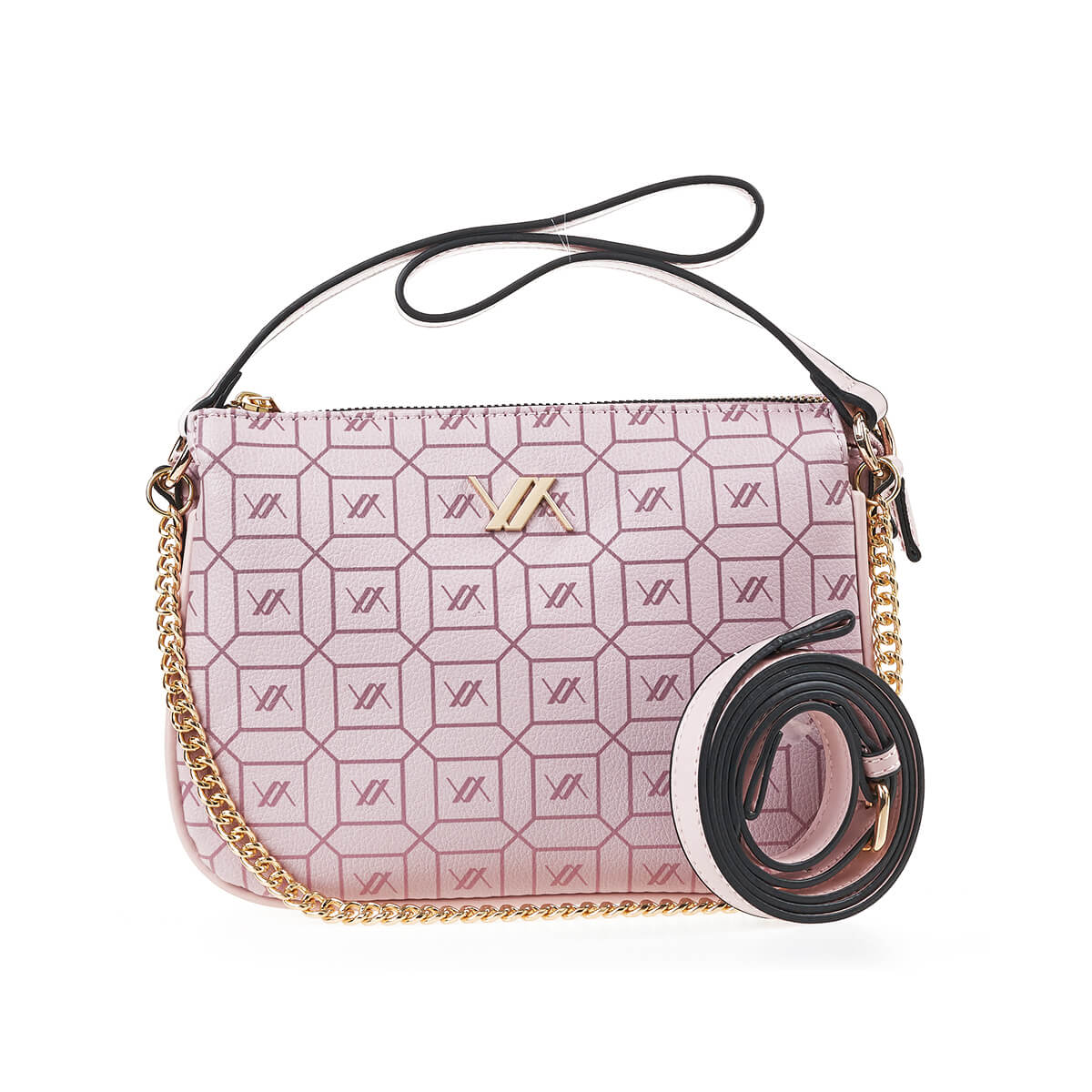 Verde Γυναικεία Τσάντα Χιαστί 16-7254 Ροζ