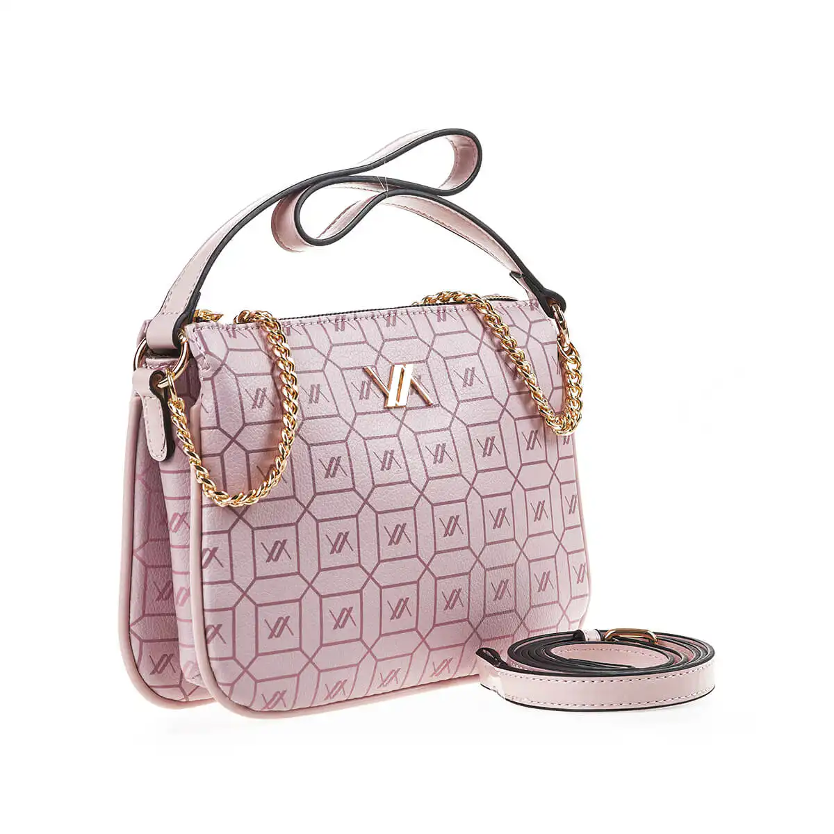 Verde Γυναικεία Τσάντα Χιαστί 16-7254 Ροζ