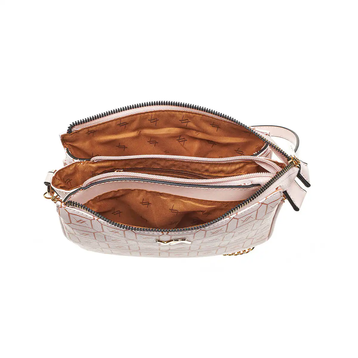 Verde Γυναικεία Τσάντα Χιαστί 16-7254 Ροζ