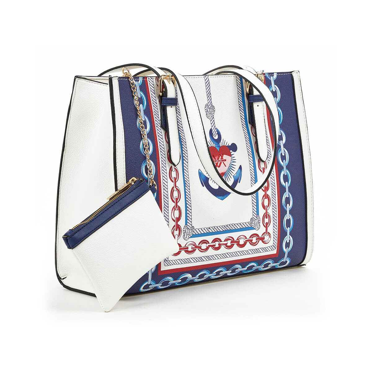 Verde Γυναικεία Τσάντα Ώμου 16-7256 Σκούρο Μπλε