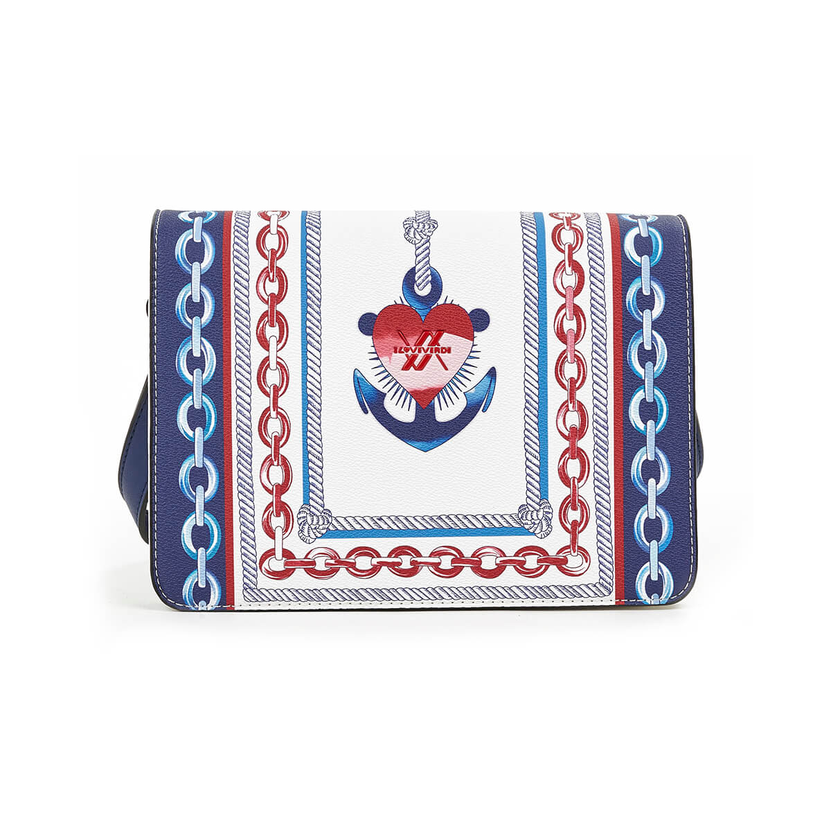 Verde Γυναικεία Τσάντα Χιαστί 16-7258 Σκούρο Μπλε