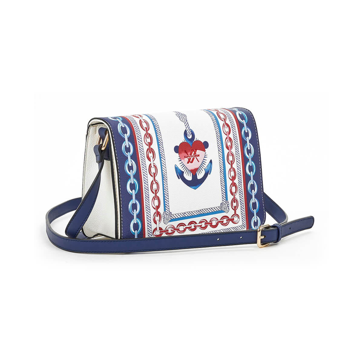 Verde Γυναικεία Τσάντα Χιαστί 16-7258 Σκούρο Μπλε