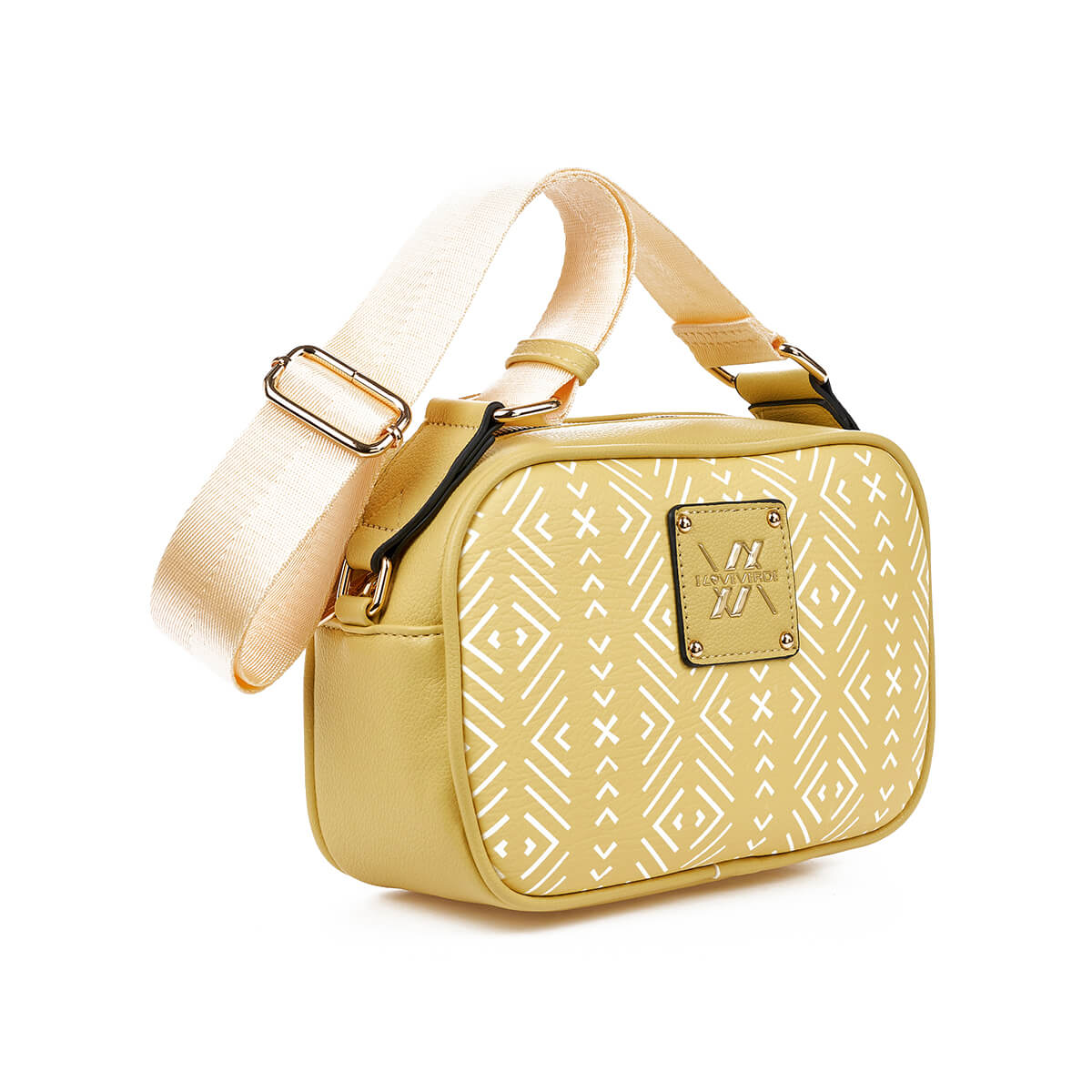 Verde Γυναικεία Τσάντα Χιαστί 16-7262 Κίτρινο