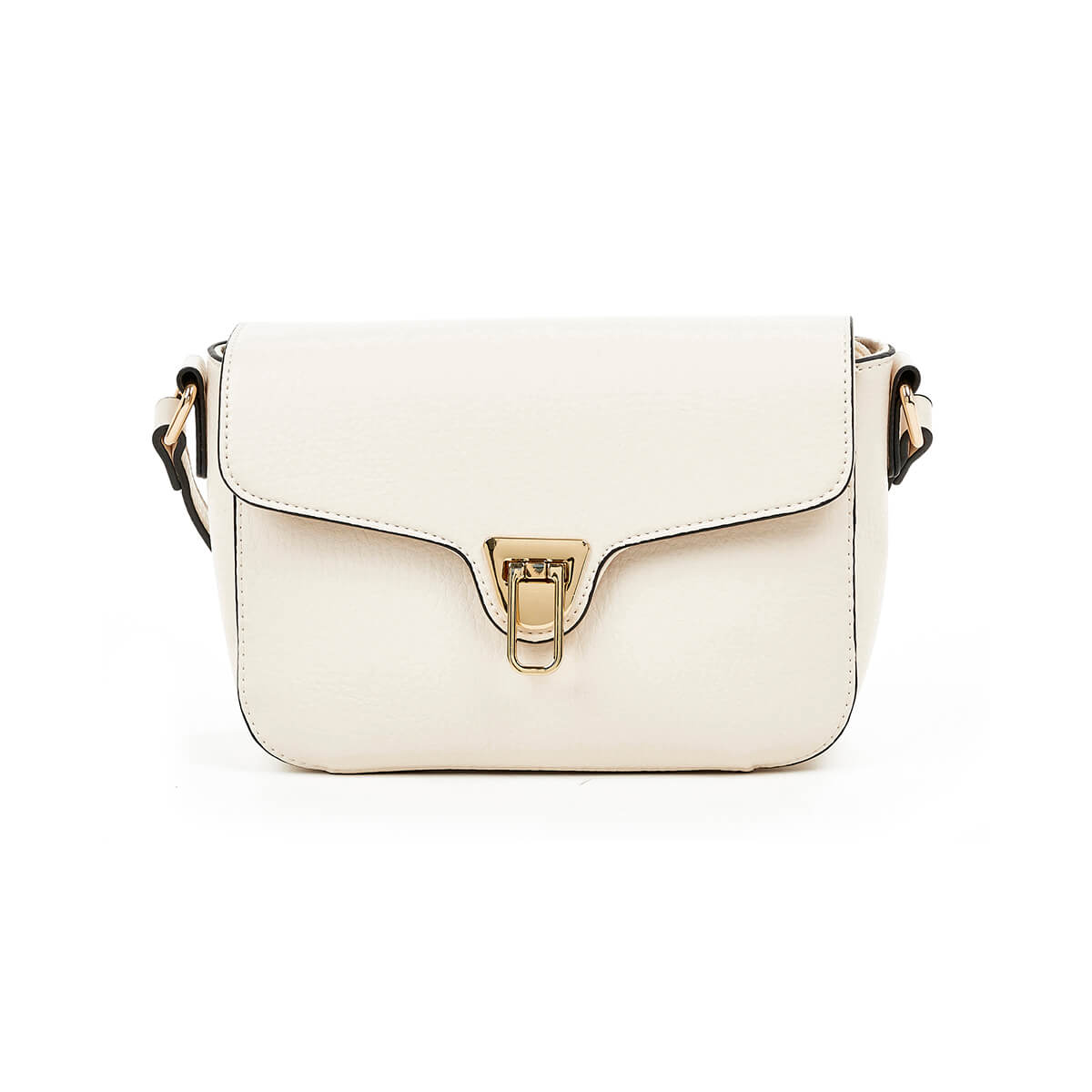 Verde Γυναικεία Τσάντα Χιαστί 16-7270 Εκρού