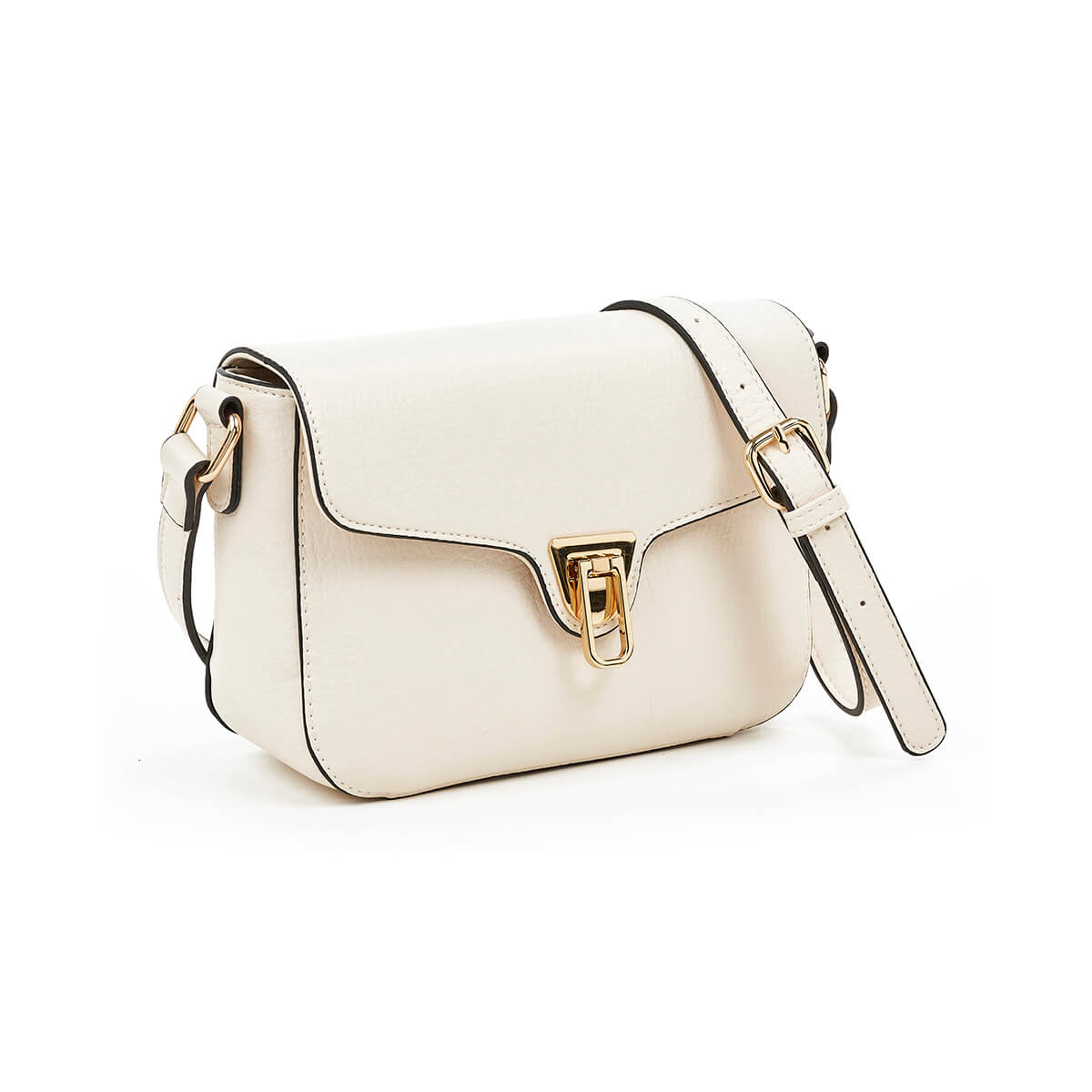 Verde Γυναικεία Τσάντα Χιαστί 16-7270 Εκρού