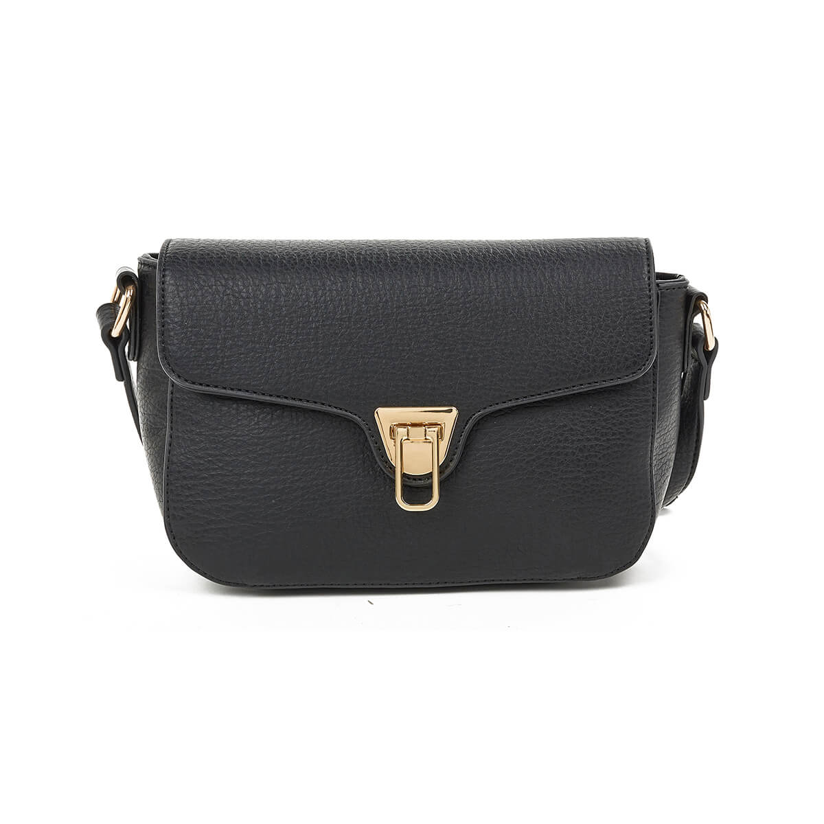 Verde Γυναικεία Τσάντα Χιαστί 16-7270 Μαύρο