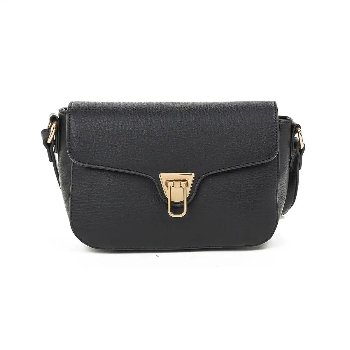 Verde Γυναικεία Τσάντα Χιαστί 16-7270 Μαύρο