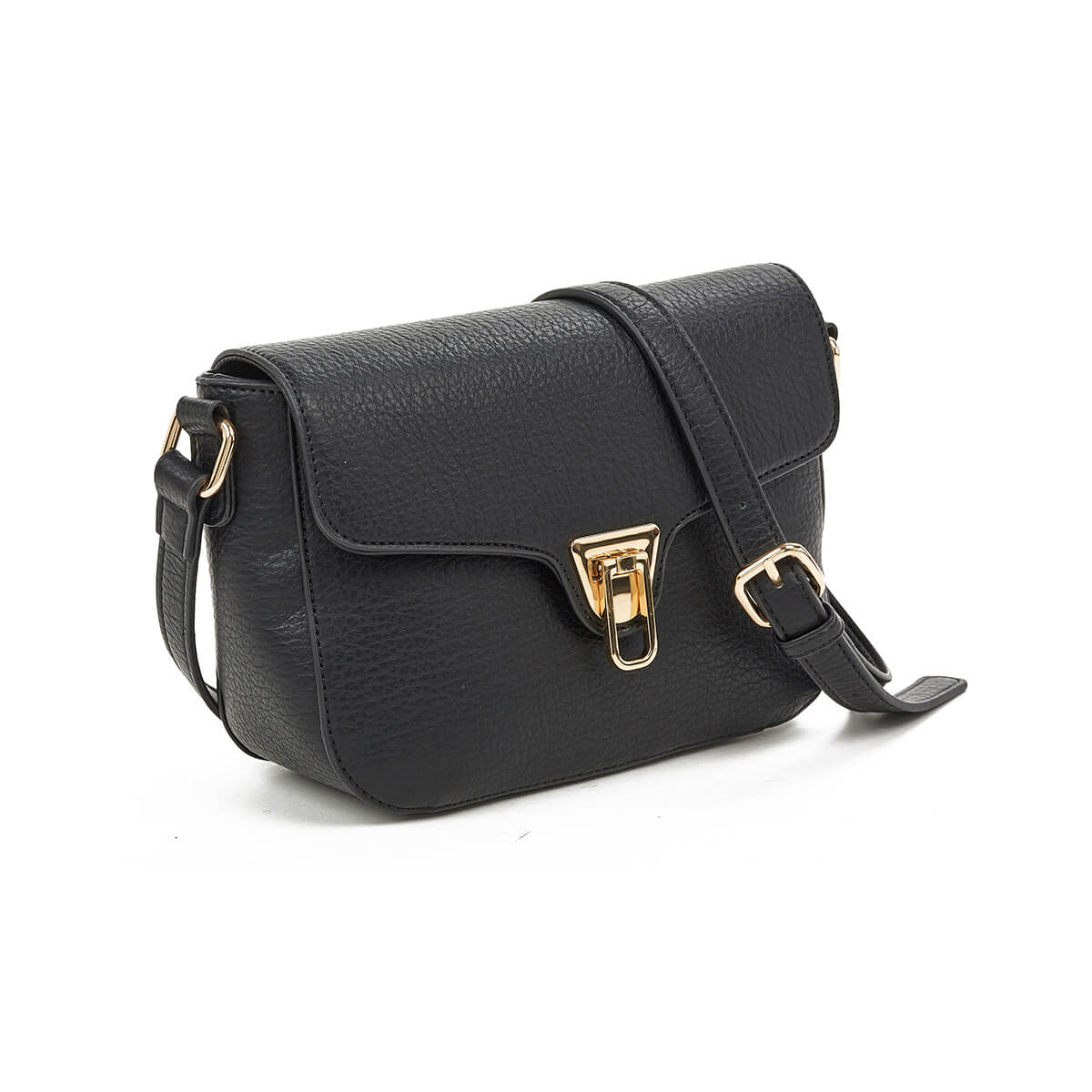 Verde Γυναικεία Τσάντα Χιαστί 16-7270 Μαύρο