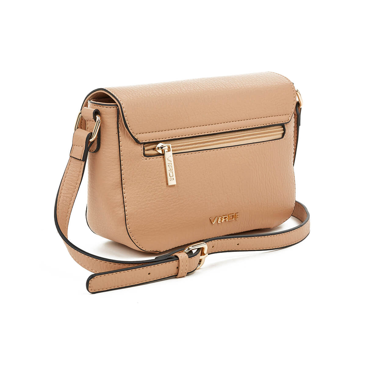 Verde Γυναικεία Τσάντα Χιαστί 16-7270 Μπεζ