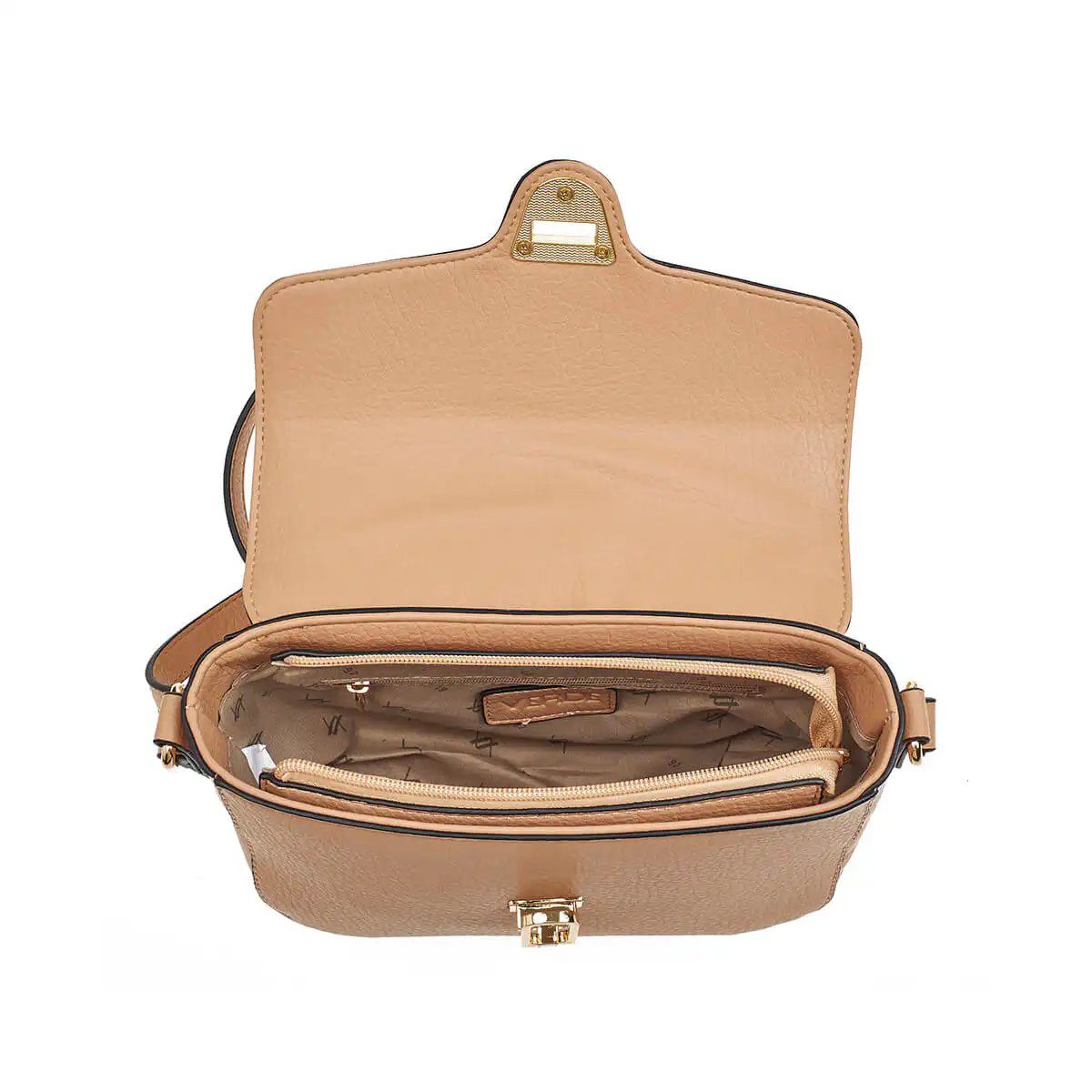 Verde Γυναικεία Τσάντα Χιαστί 16-7270 Μπεζ