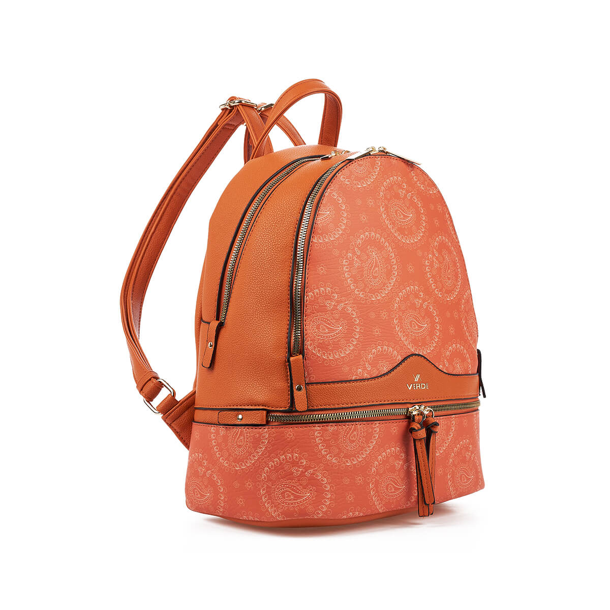 Verde Γυναικείο Σακίδιο Πλάτης 16-7274 Πορτοκαλί /Σομον Verde Γυναικείο Σακίδιο Πλάτης 16-7274 Πορτοκαλί /Σομον