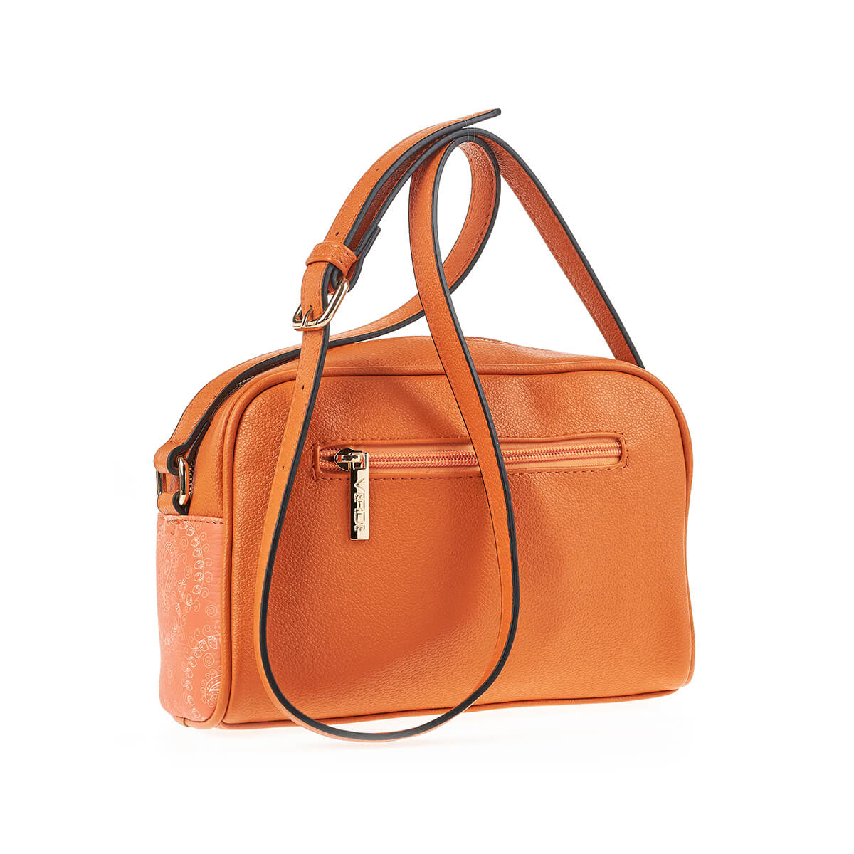 Verde Γυναικεία Τσάντα Χιαστί 16-7275 Πορτοκαλί /Σομον