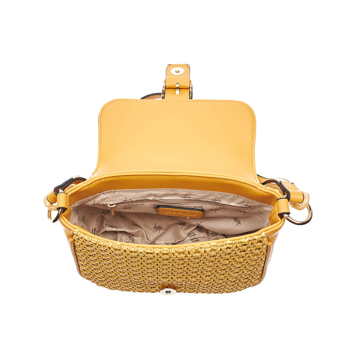 Verde Γυναικεία Τσάντα Χιαστί 16-7283 Κίτρινο