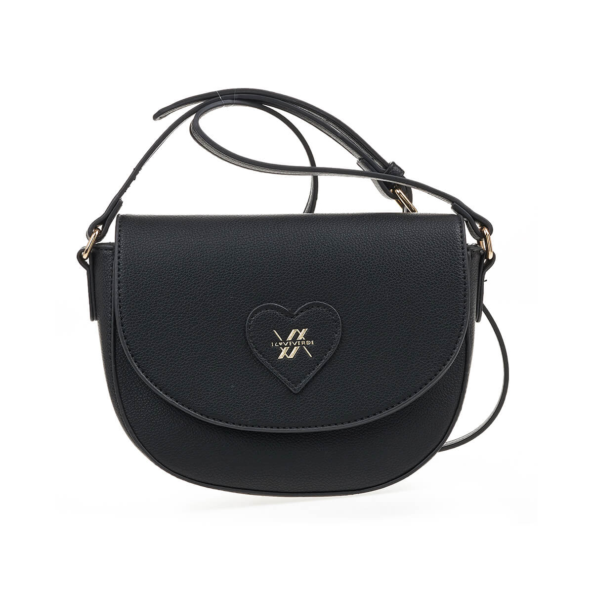 Verde Γυναικεία Τσάντα Χιαστί 16-7301 Μαύρο