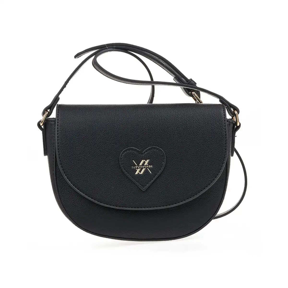 Verde Γυναικεία Τσάντα Χιαστί 16-7301 Μαύρο