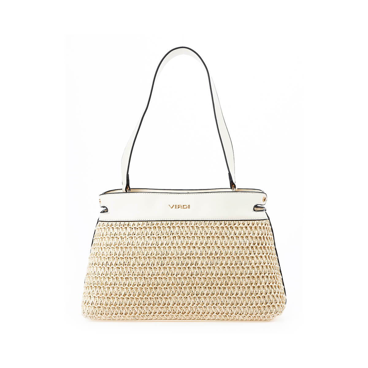 Verde Γυναικεία Τσάντα Ώμου 16-7306 Εκρού