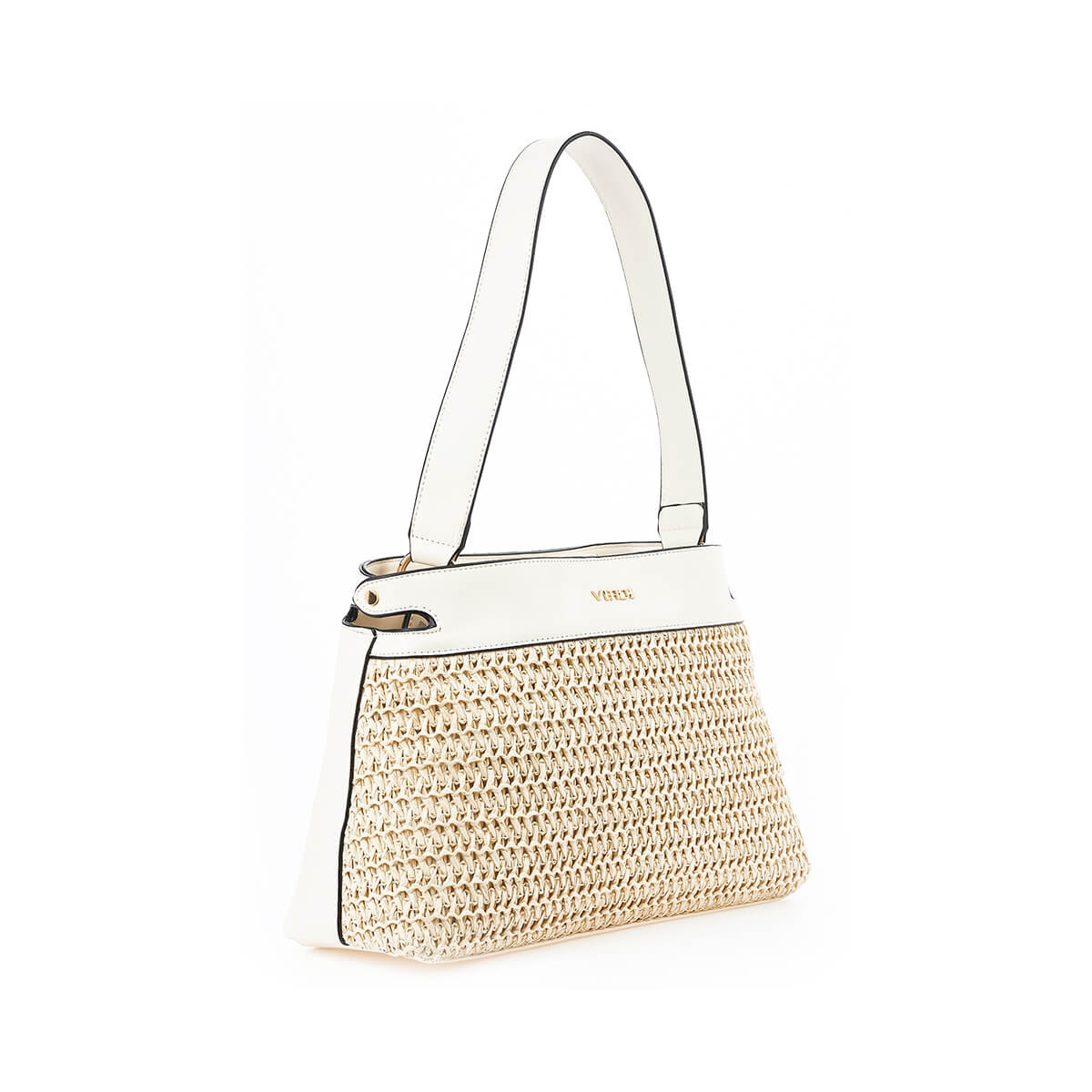 Verde Γυναικεία Τσάντα Ώμου 16-7306 Εκρού