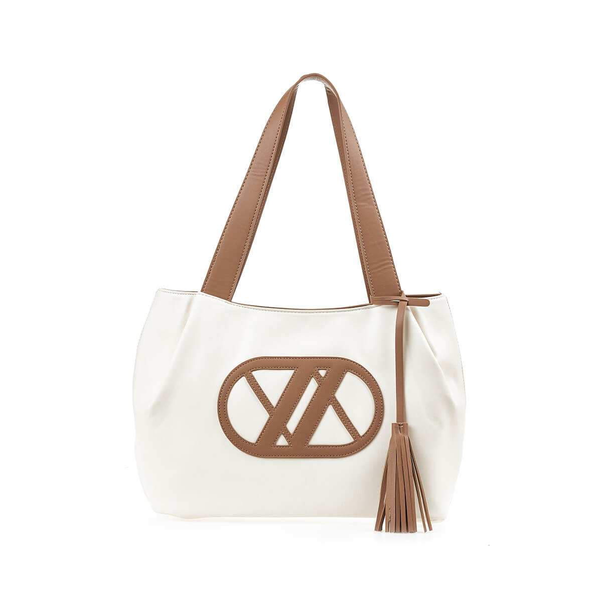 Verde Γυναικεία Τσάντα Ώμου 16-7308 Εκρού