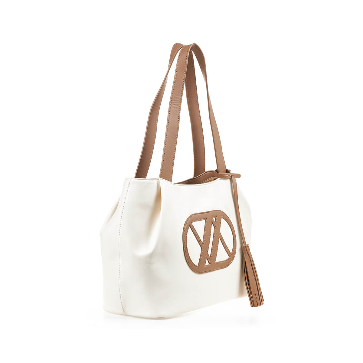 Verde Γυναικεία Τσάντα Ώμου 16-7308 Εκρού