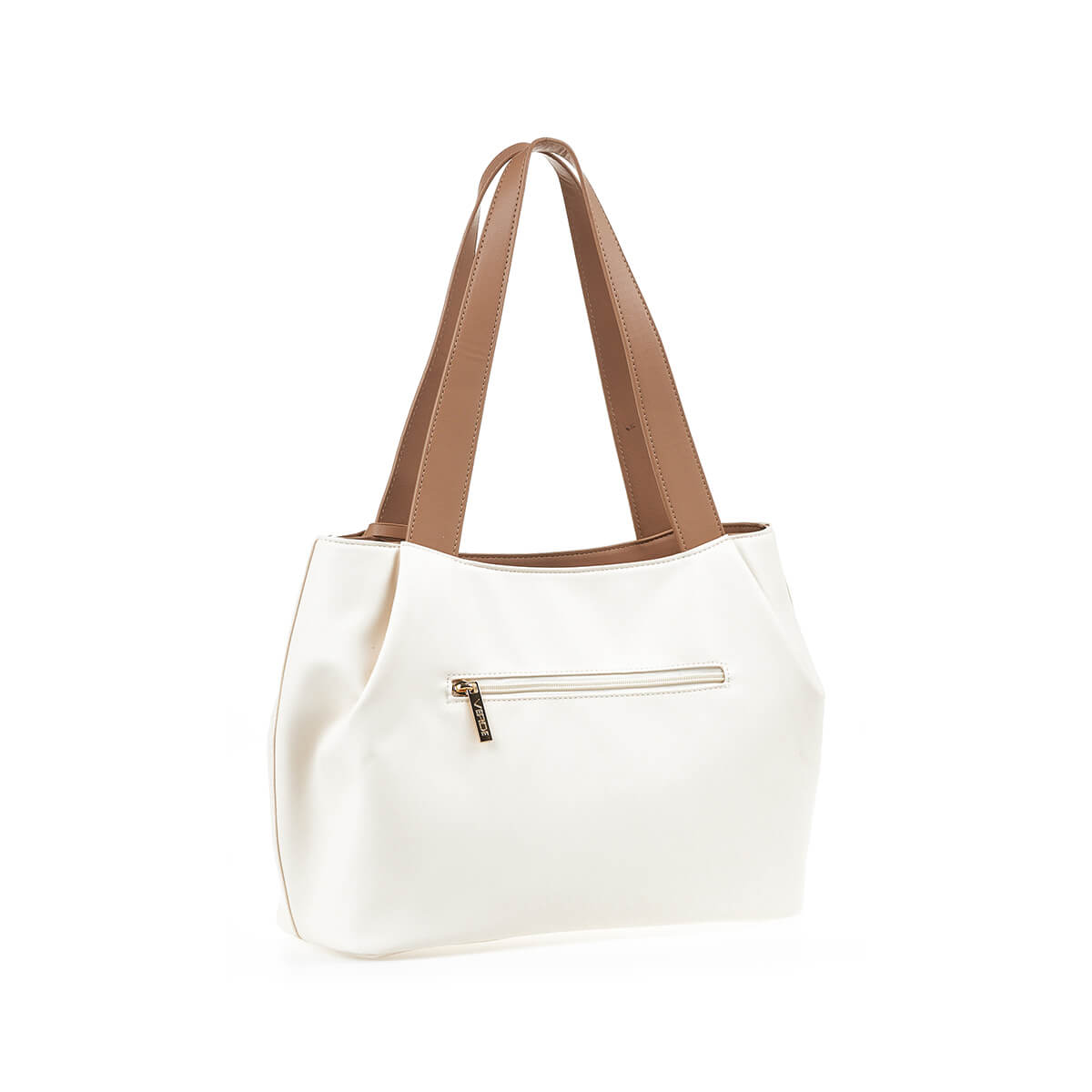 Verde Γυναικεία Τσάντα Ώμου 16-7308 Εκρού