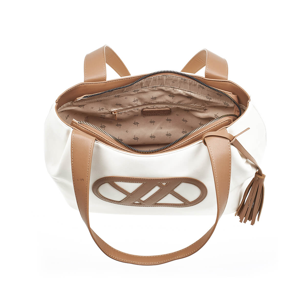 Verde Γυναικεία Τσάντα Ώμου 16-7308 Εκρού