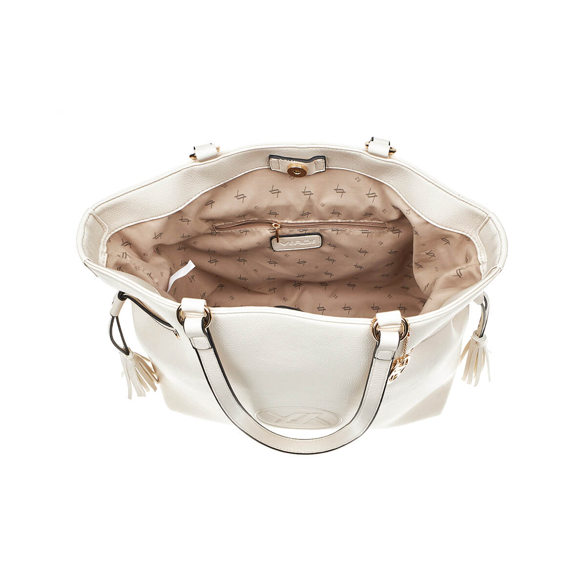 Verde Γυναικεία Τσάντα Ώμου 16-7311 Εκρού