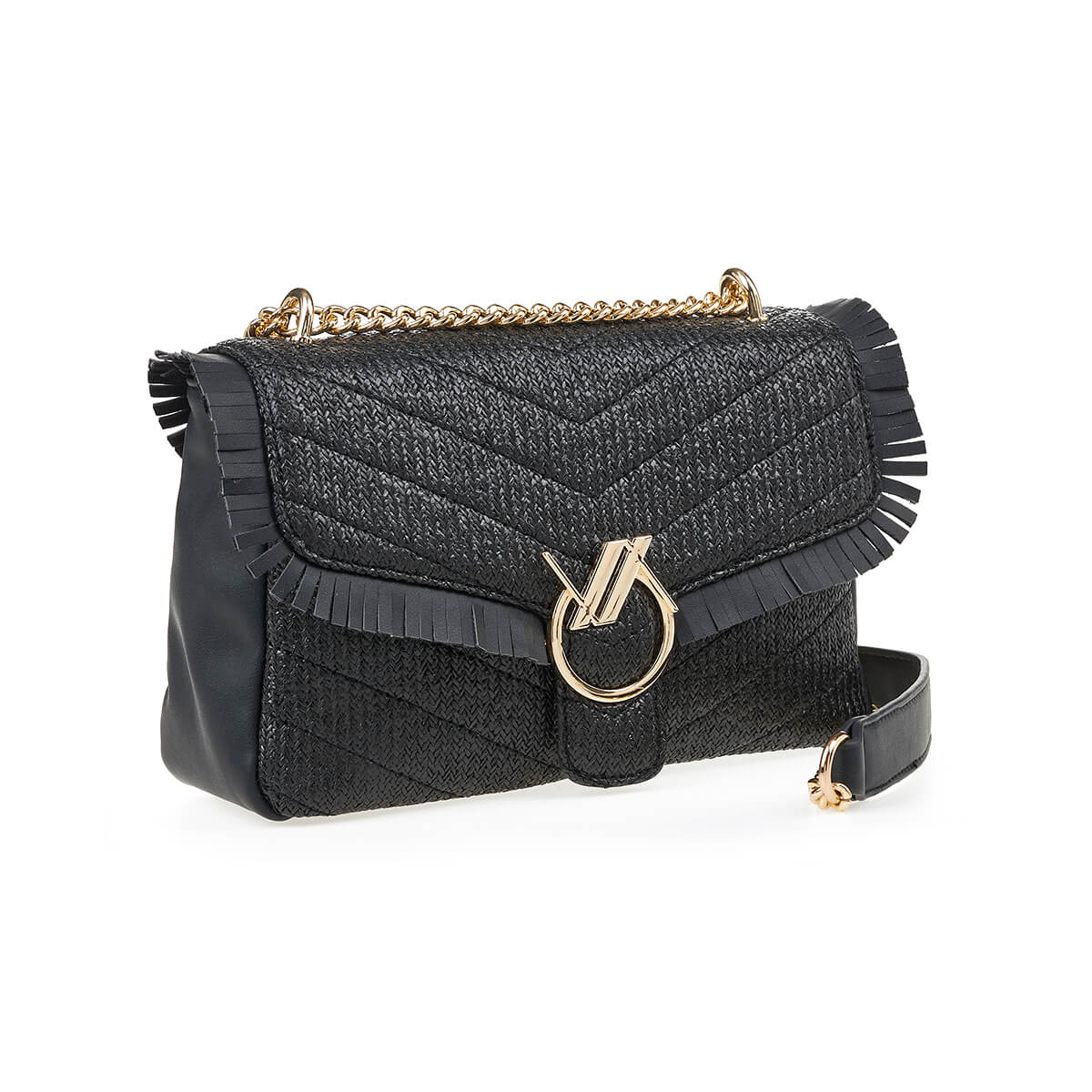 Verde Γυναικεία Τσάντα Ώμου 16-7313 Μαύρο