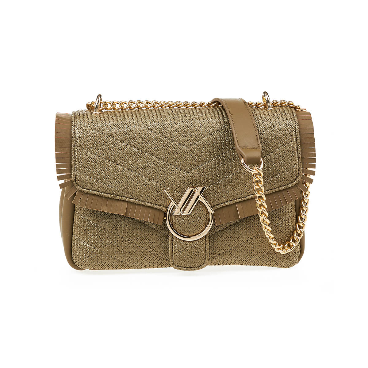 Verde Γυναικεία Τσάντα Ώμου 16-7313 Χακί