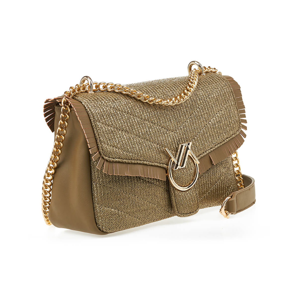 Verde Γυναικεία Τσάντα Ώμου 16-7313 Χακί