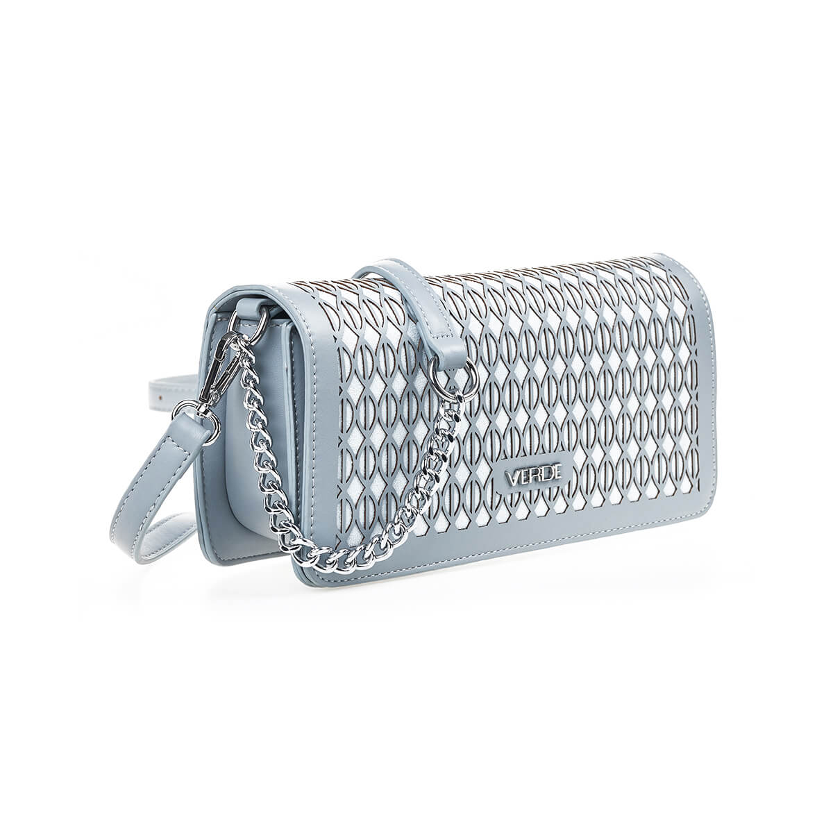 Verde Γυναικεία Τσάντα Χιαστί 16-7323 Γαλάζιο