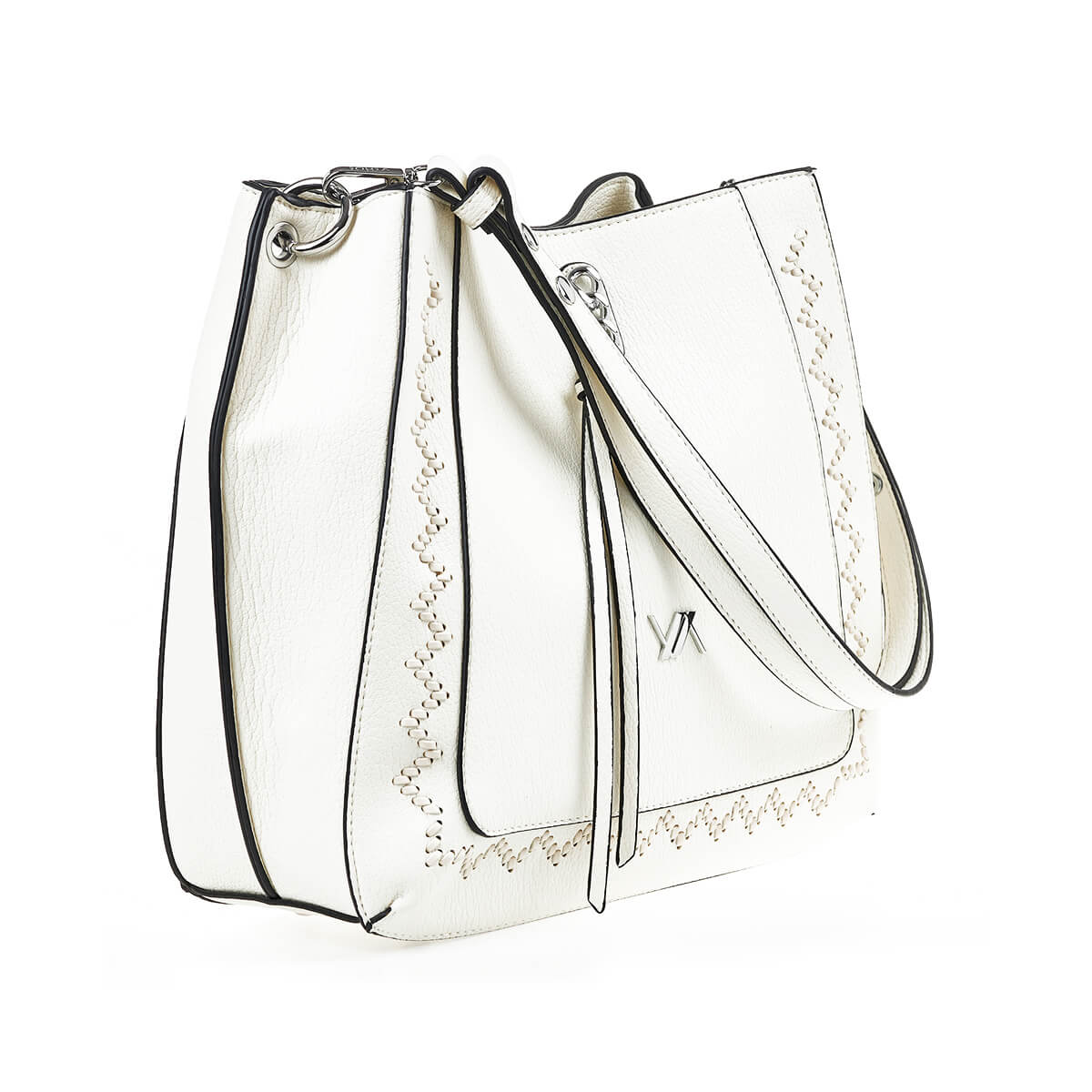 Verde Γυναικεία Τσάντα Ώμου 16-7326 Εκρού