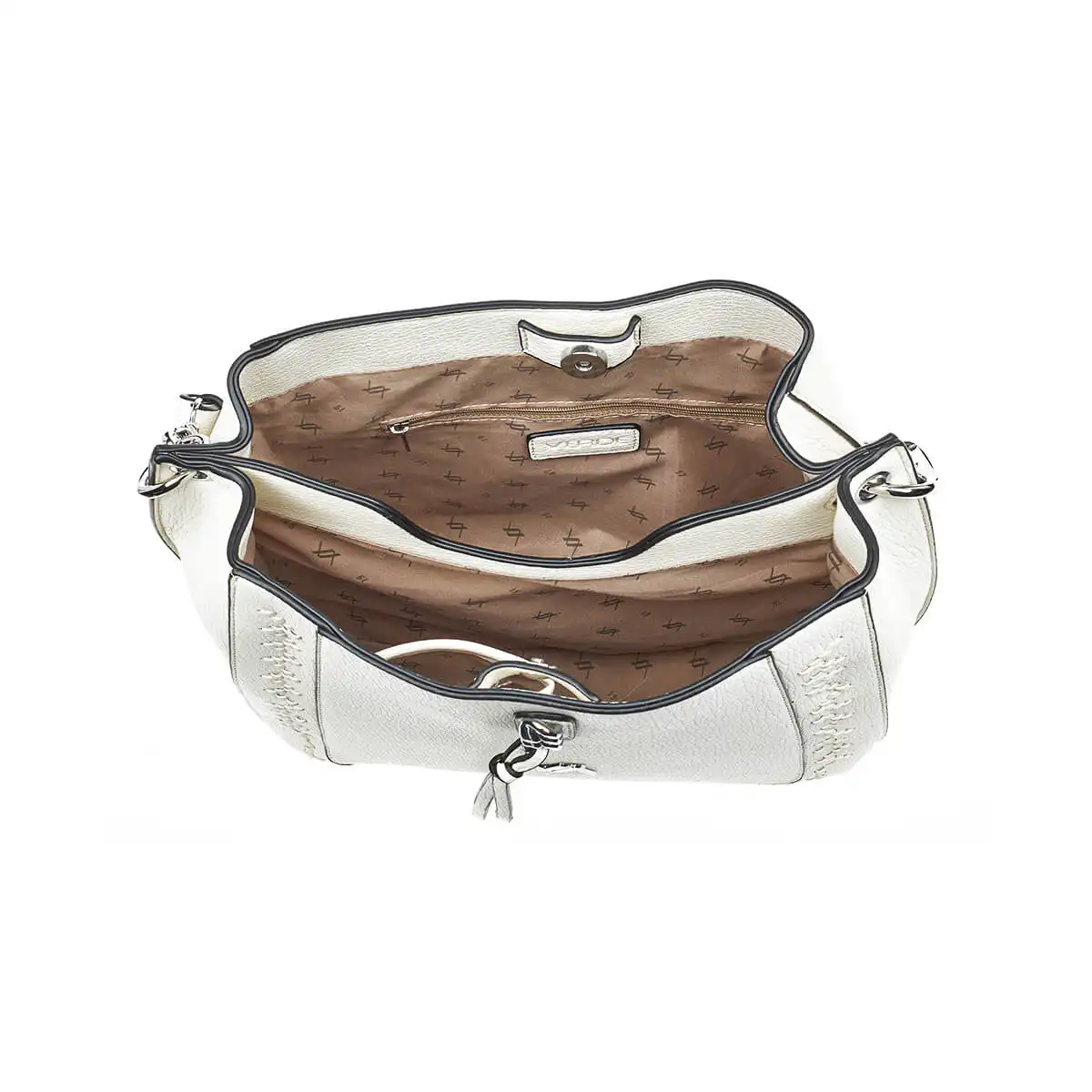 Verde Γυναικεία Τσάντα Ώμου 16-7326 Εκρού