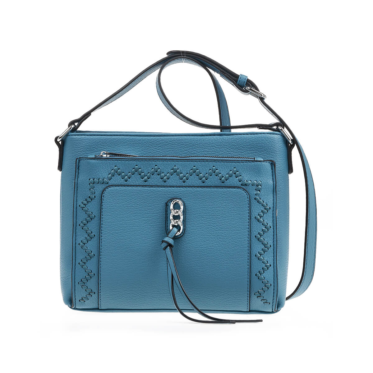 Verde Γυναικεία Τσάντα Χιαστί 16-7327 Μπλε