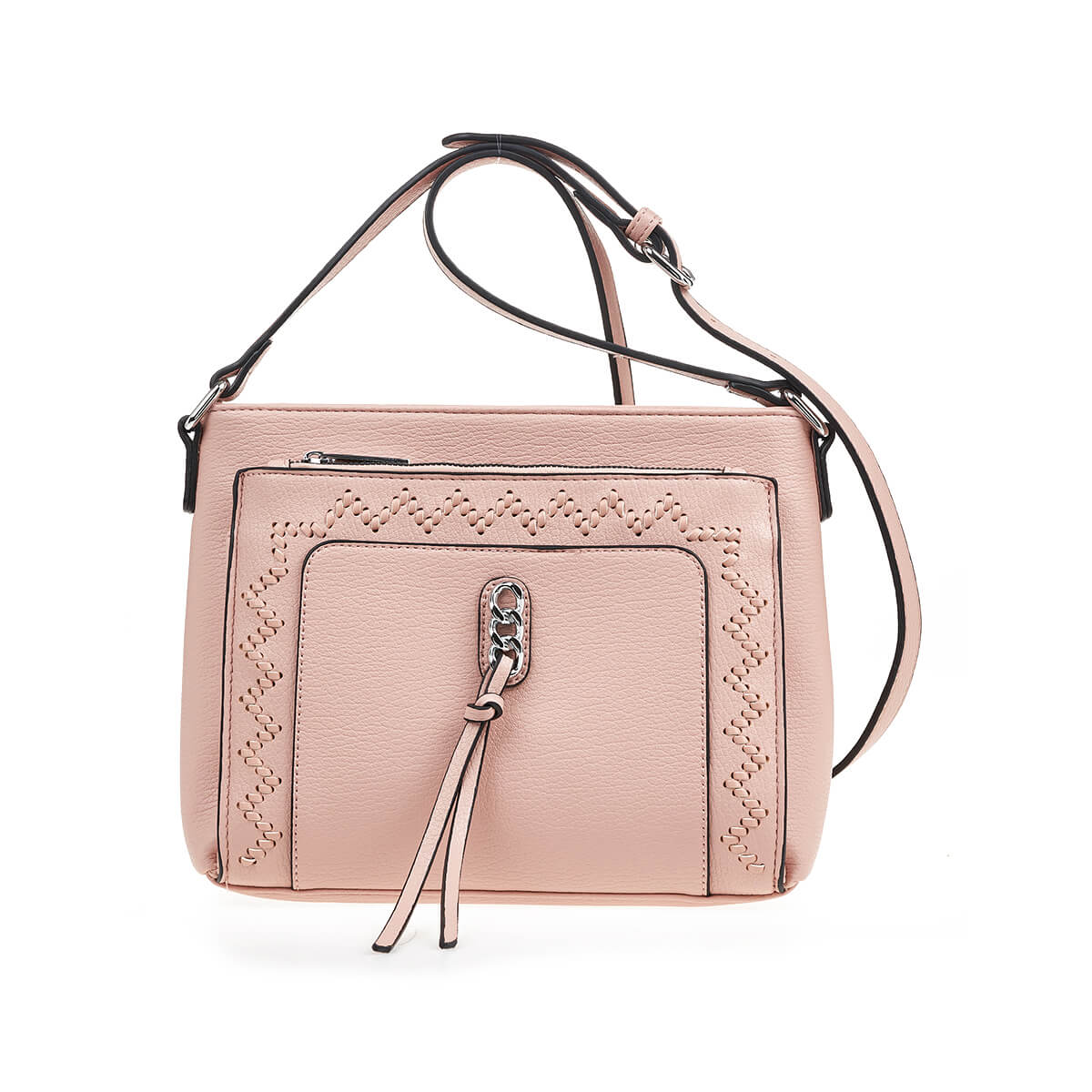 Verde Γυναικεία Τσάντα Χιαστί 16-7327 Ροζ