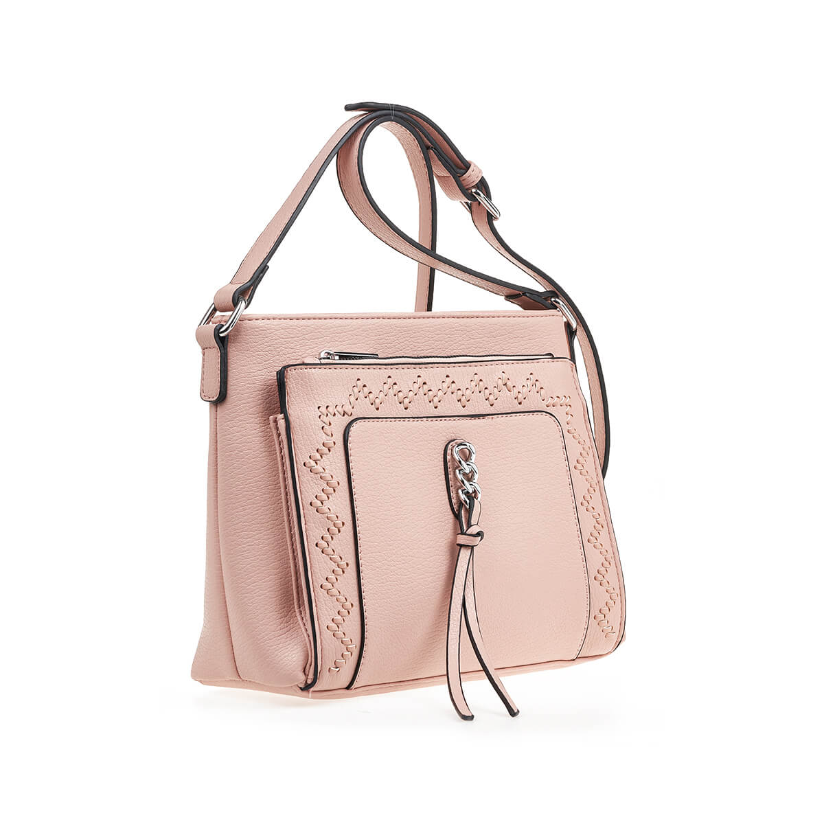 Verde Γυναικεία Τσάντα Χιαστί 16-7327 Ροζ