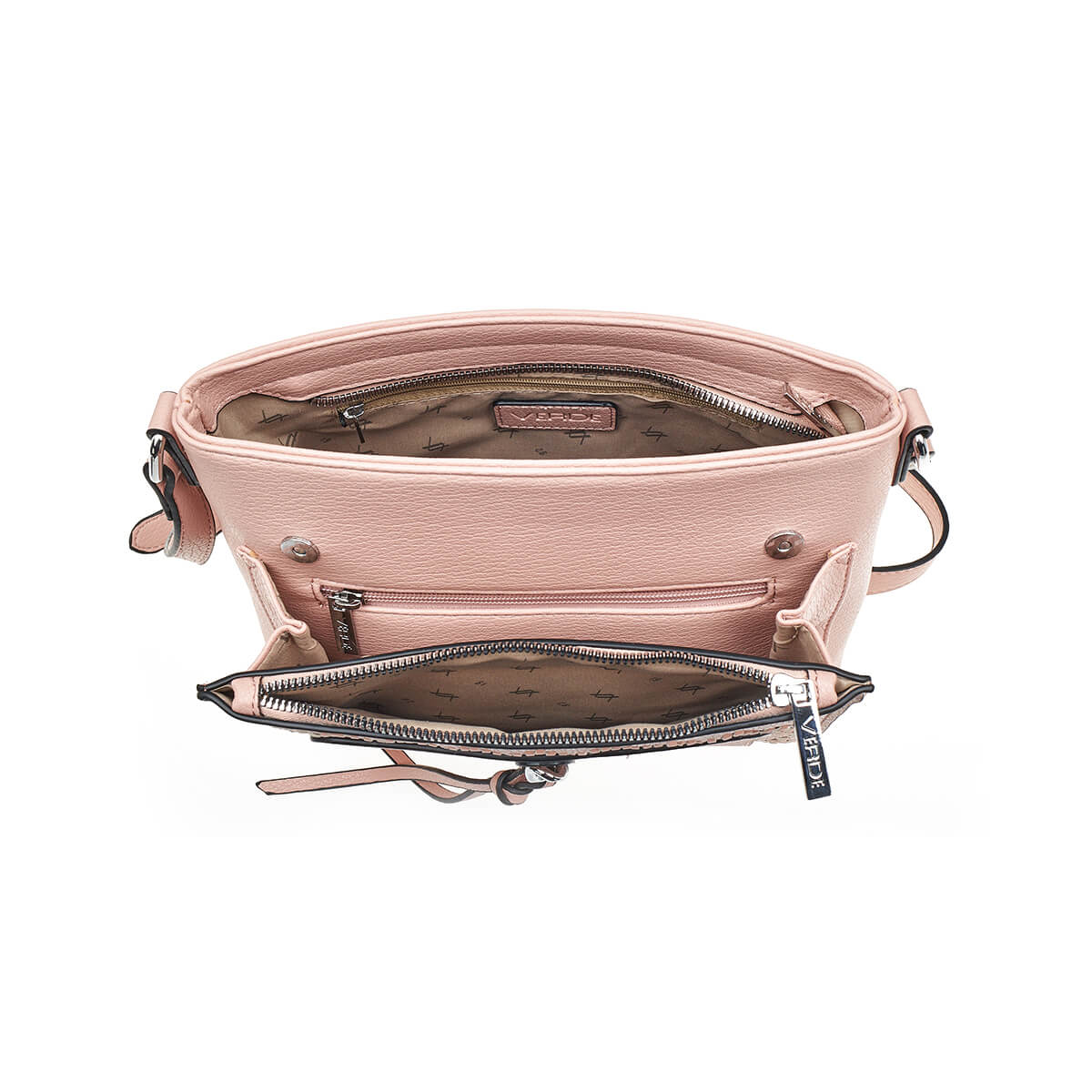 Verde Γυναικεία Τσάντα Χιαστί 16-7327 Ροζ