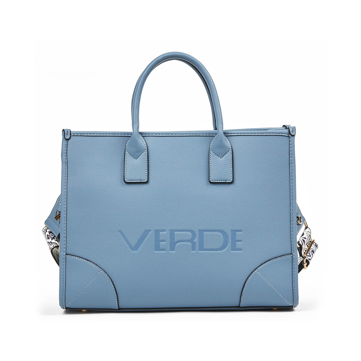 Verde Γυναικεία Τσάντα Χειρός-΄Ώμου 16-7335 Γαλάζιο