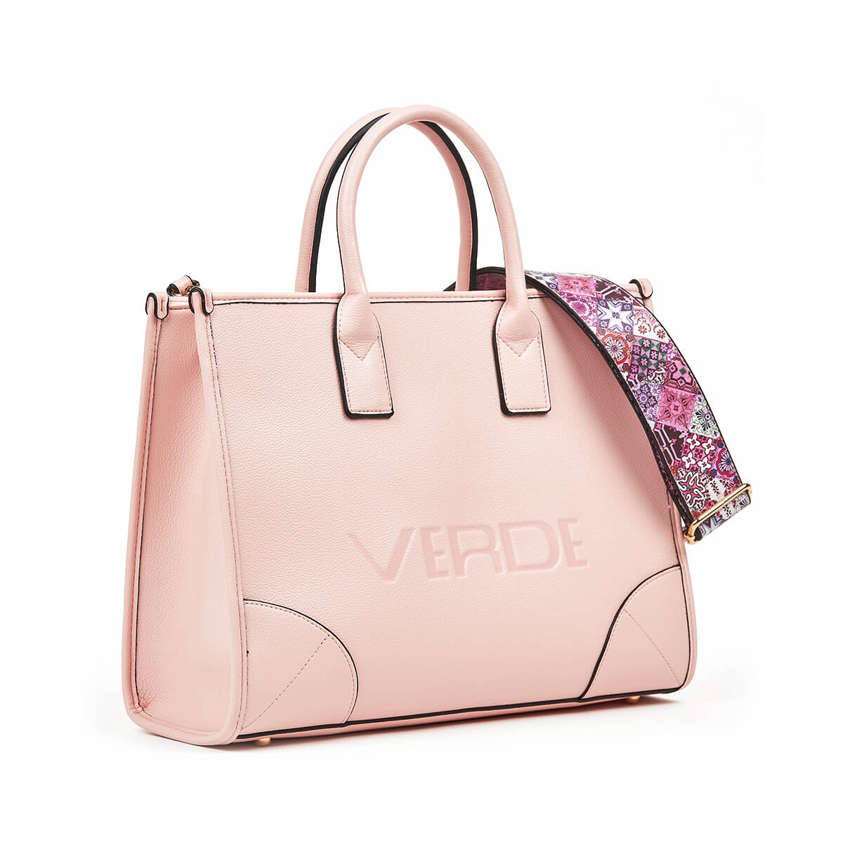 Verde Γυναικεία Τσάντα Χειρός-΄Ώμου 16-7335 Ροζ