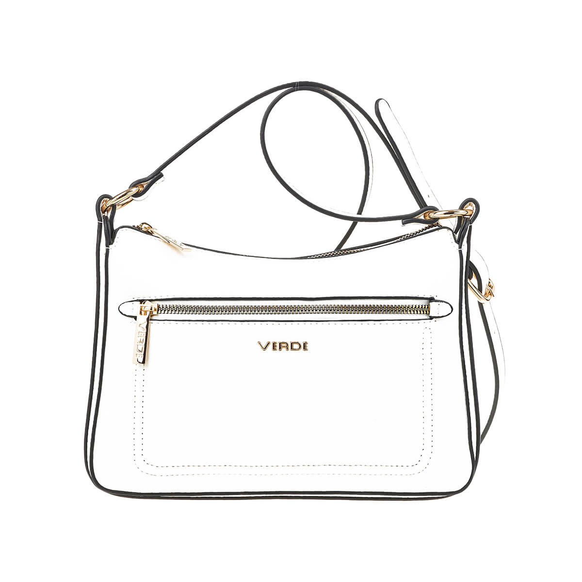 Verde Γυναικεία Τσάντα Χιαστί 16-7341 Εκρού