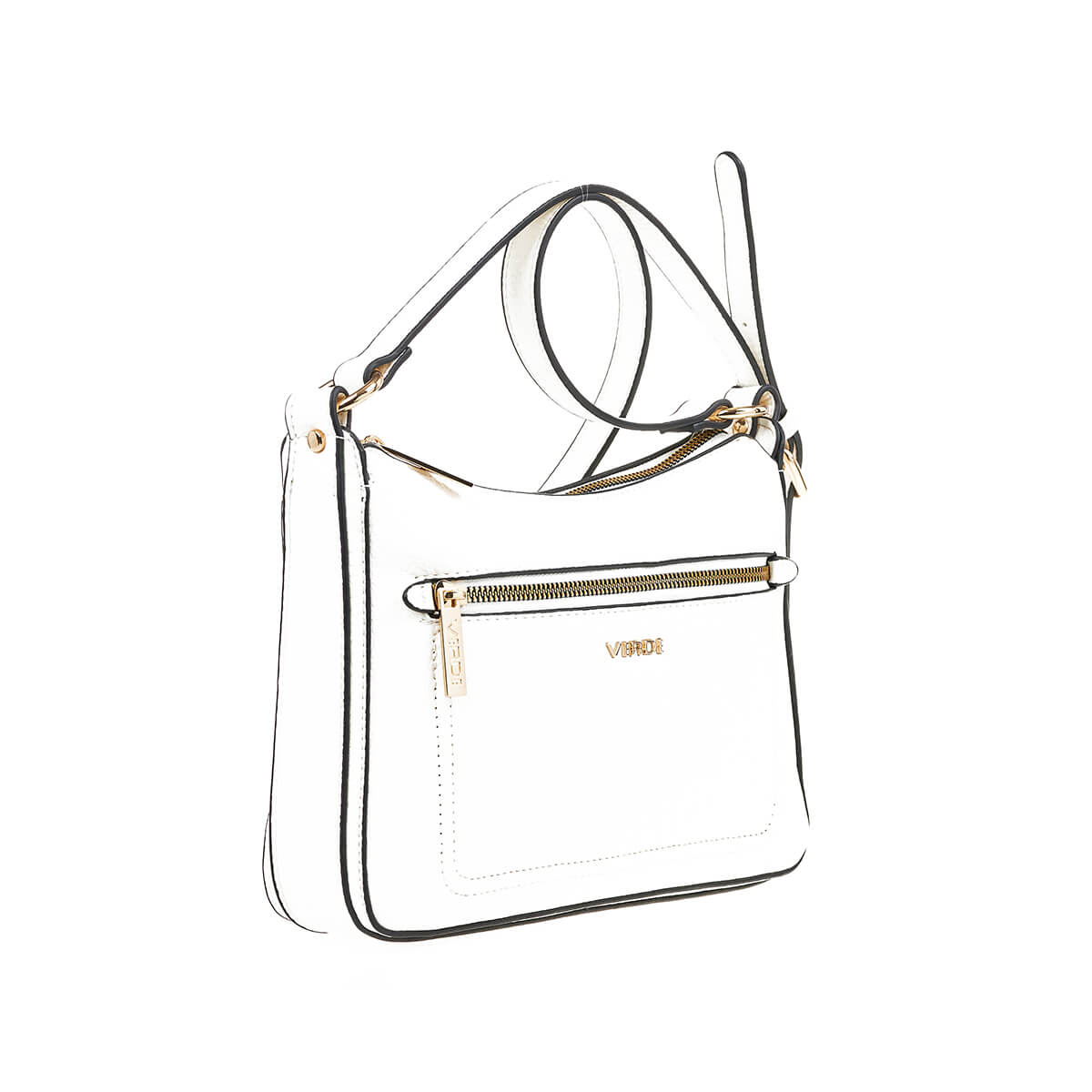 Verde Γυναικεία Τσάντα Χιαστί 16-7341 Εκρού