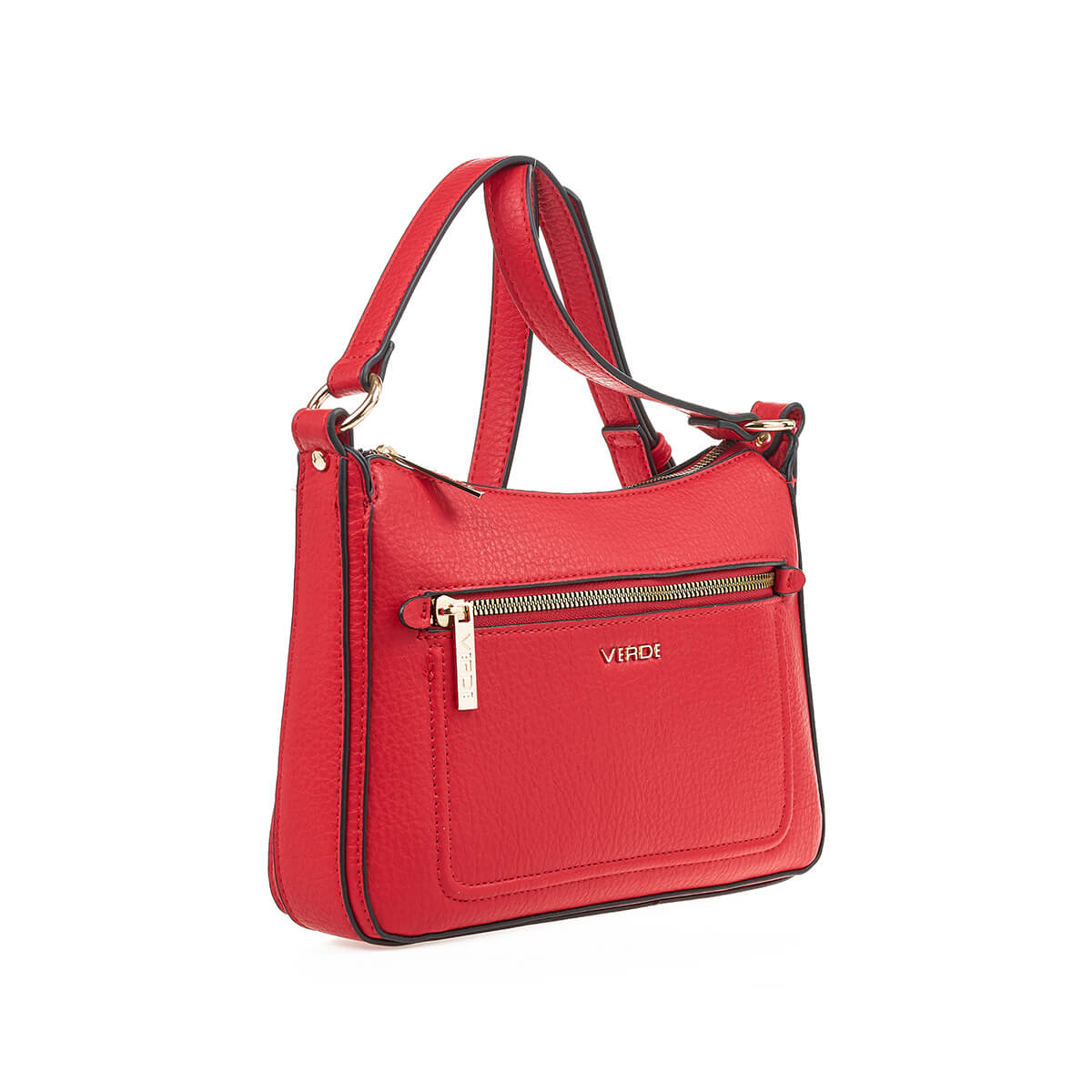 Verde Γυναικεία Τσάντα Χιαστί 16-7341 Κόκκινο