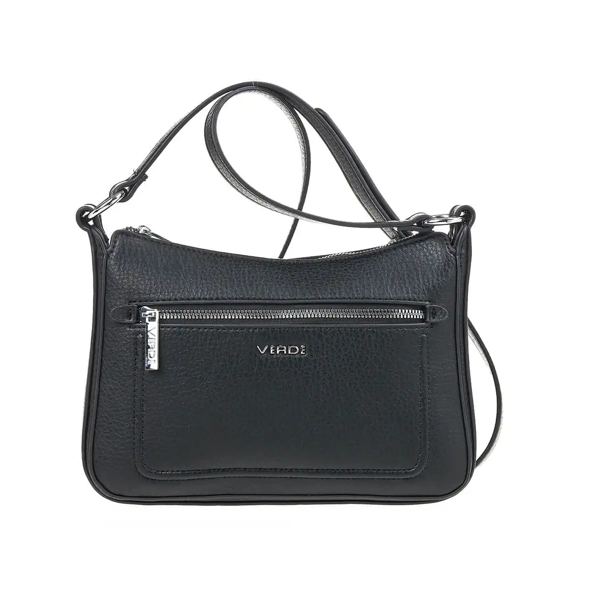 Verde Γυναικεία Τσάντα Χιαστί 16-7341 Μαύρο